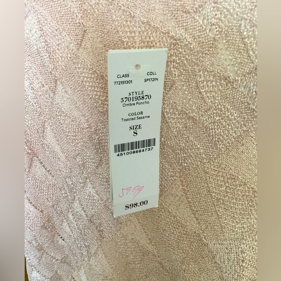 White House Black Market Ombré Poncho Size S - Picture 8 of 9